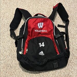 Adidas Red and Black Volleyball Backpack